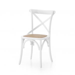 Sedia legno olmo bianco shabby SEDIE PROVENZALI CROSS BIANCHE