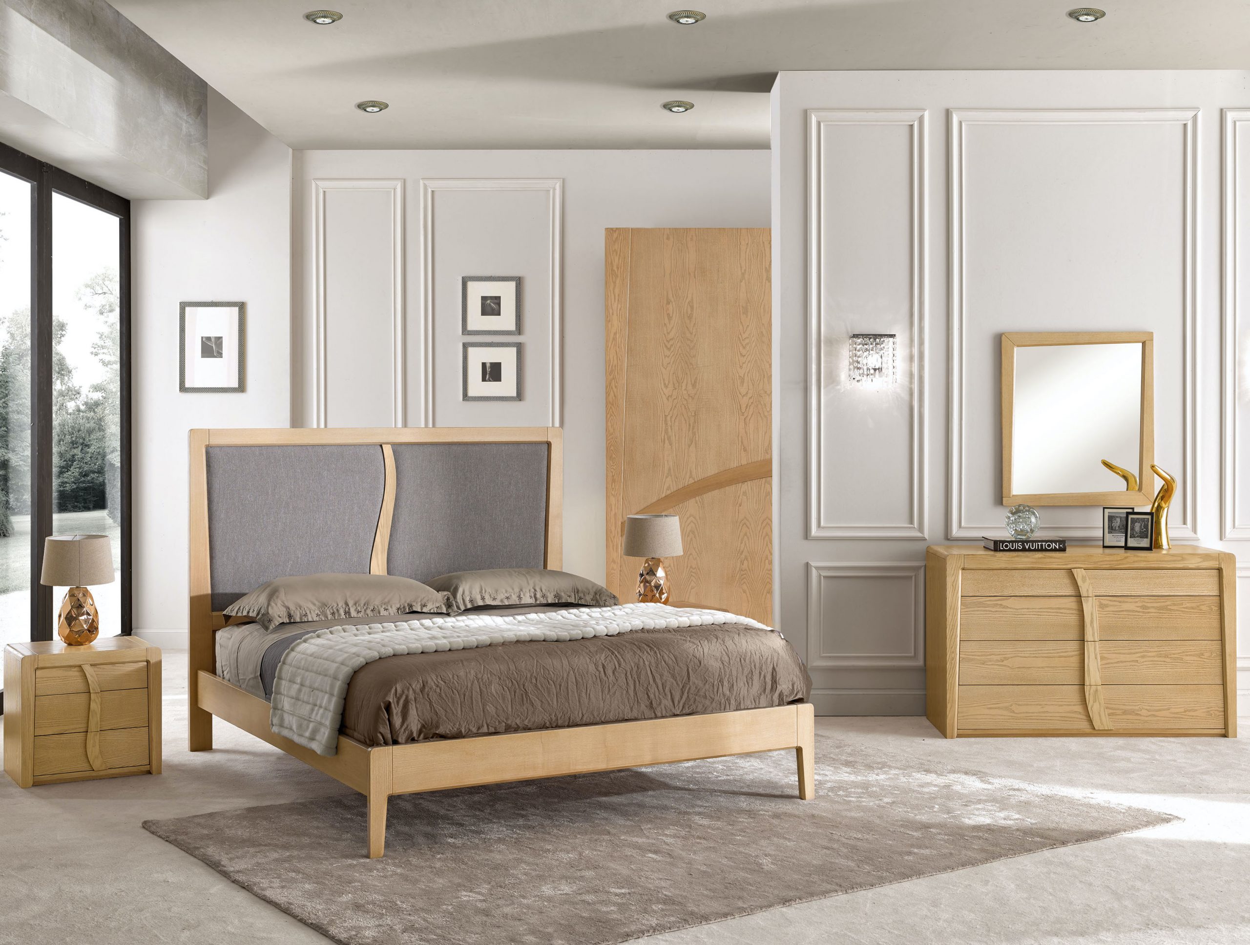 Letto con gruppo Ethos SMART + Comò e comodini SEDNA a Lecco - Sconto 60%