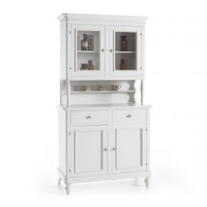 CREDENZA CON SOPRALZO 2 PORTE STILE SHABBY – LIONSLINEA